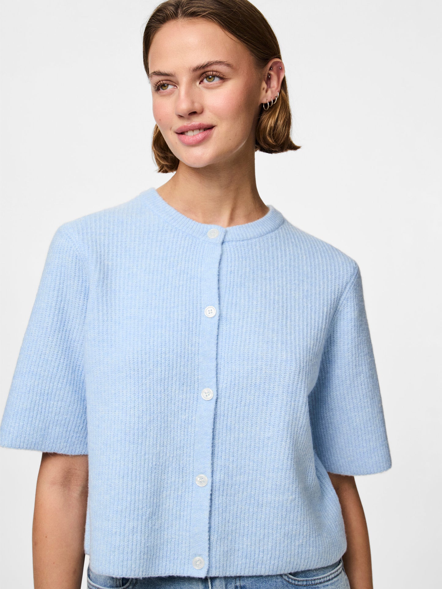 PCSILLY SS KNIT CARD. LIGHT BLUE