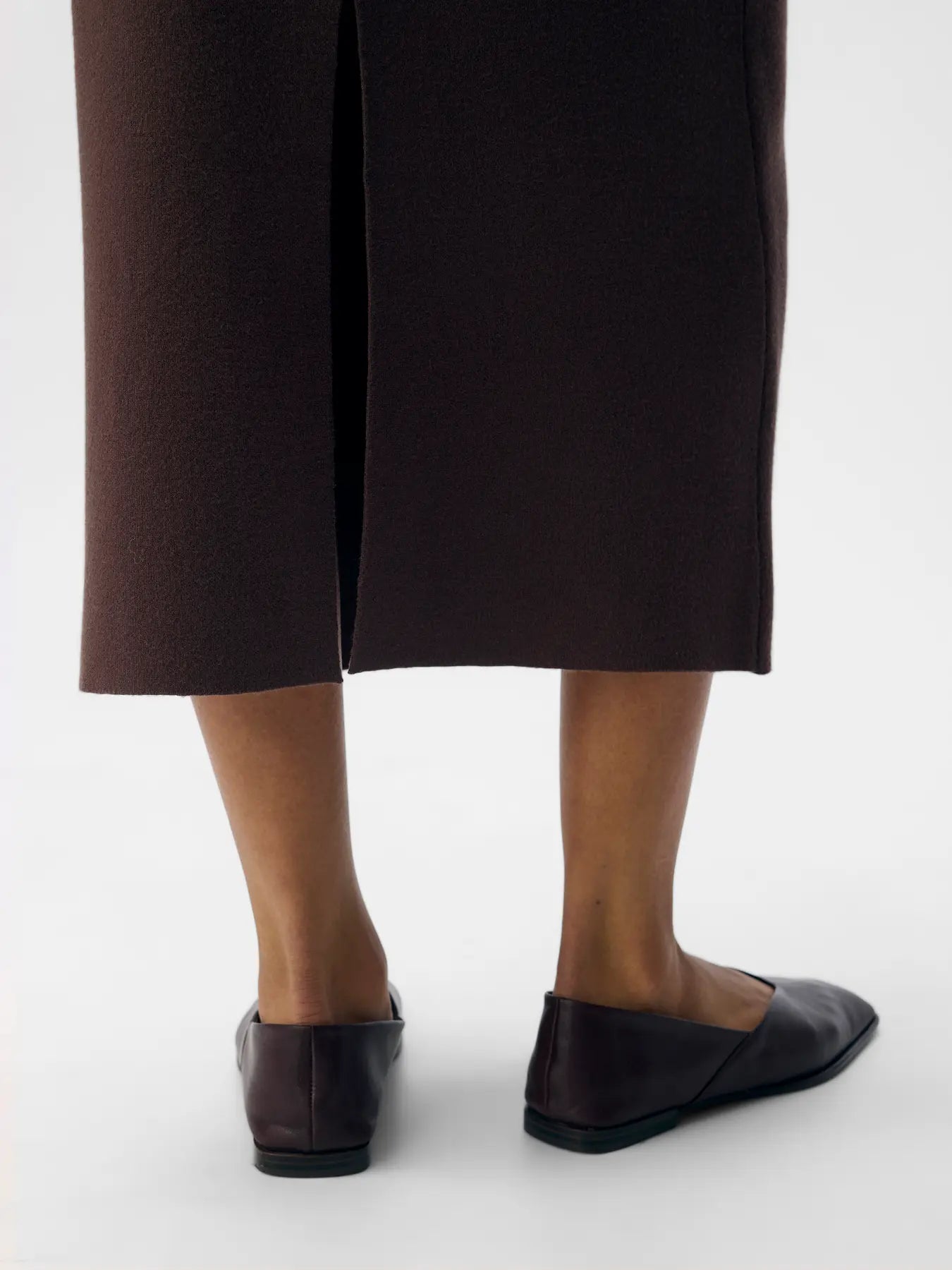 OBJREYNARD HW KNIT SKIRT SEAL BROWN