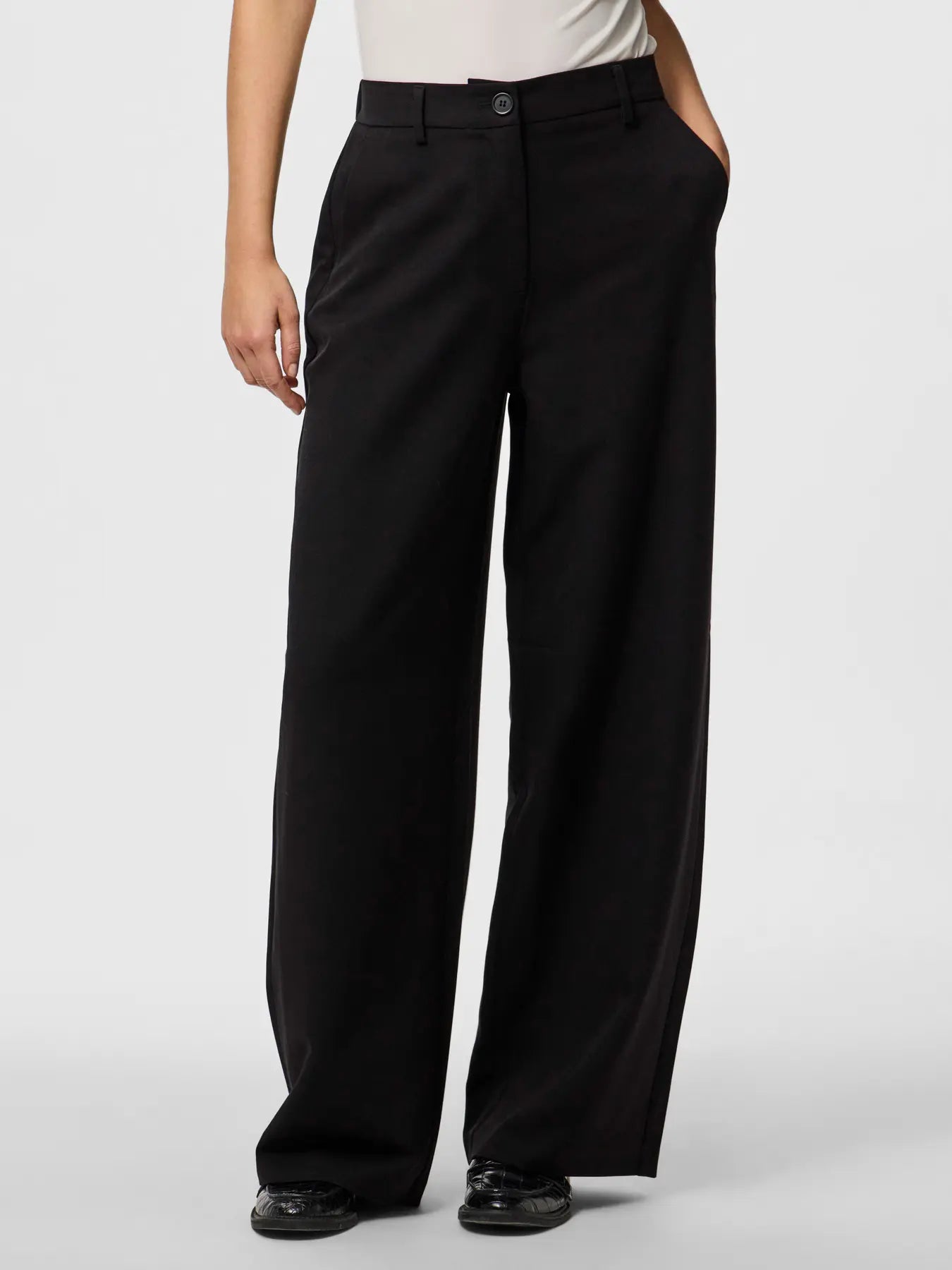 PCKAMIL HW WIDE PANT BLACK