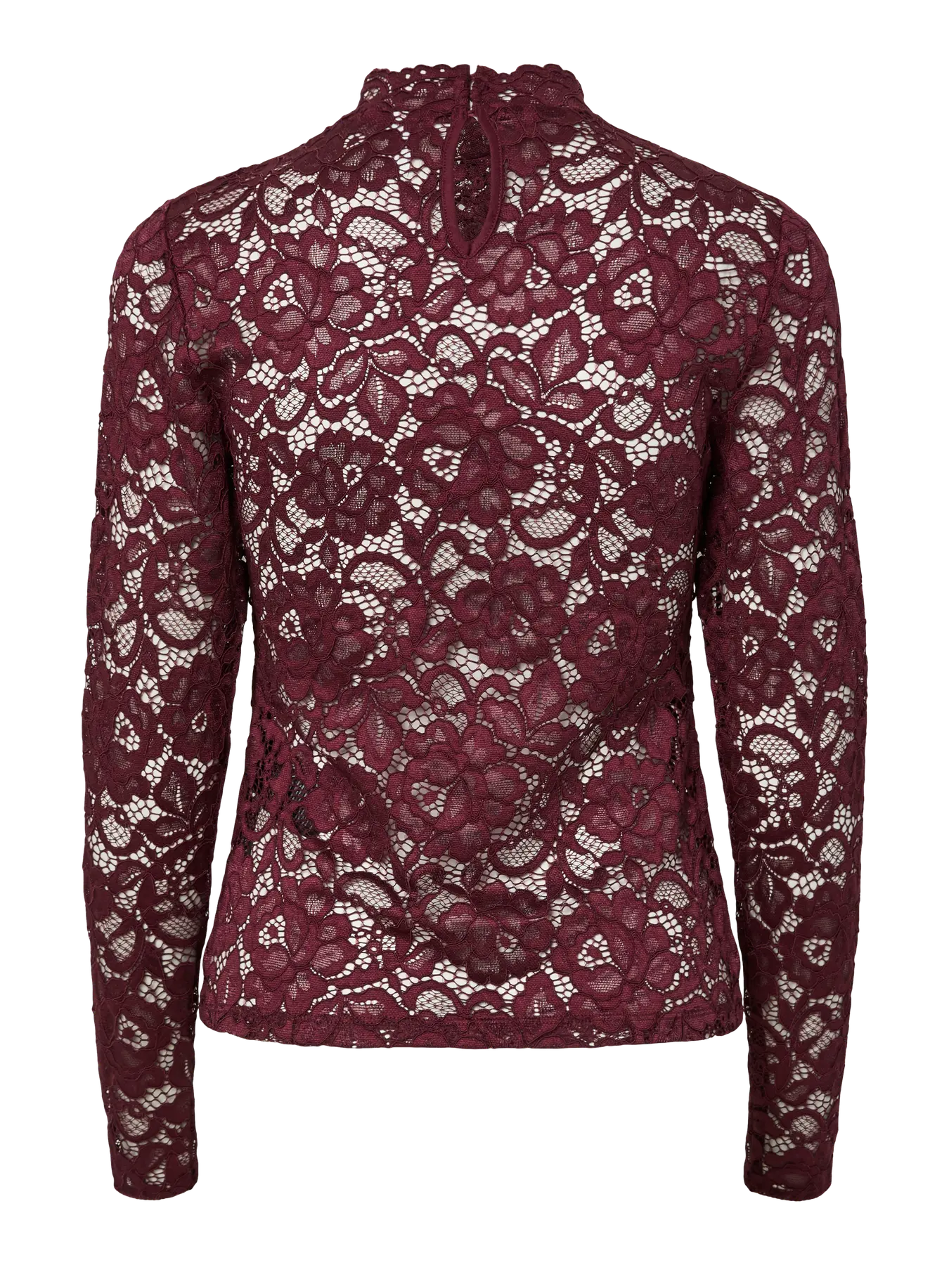 YASLACEY LS LACE TOP PORT ROYAL