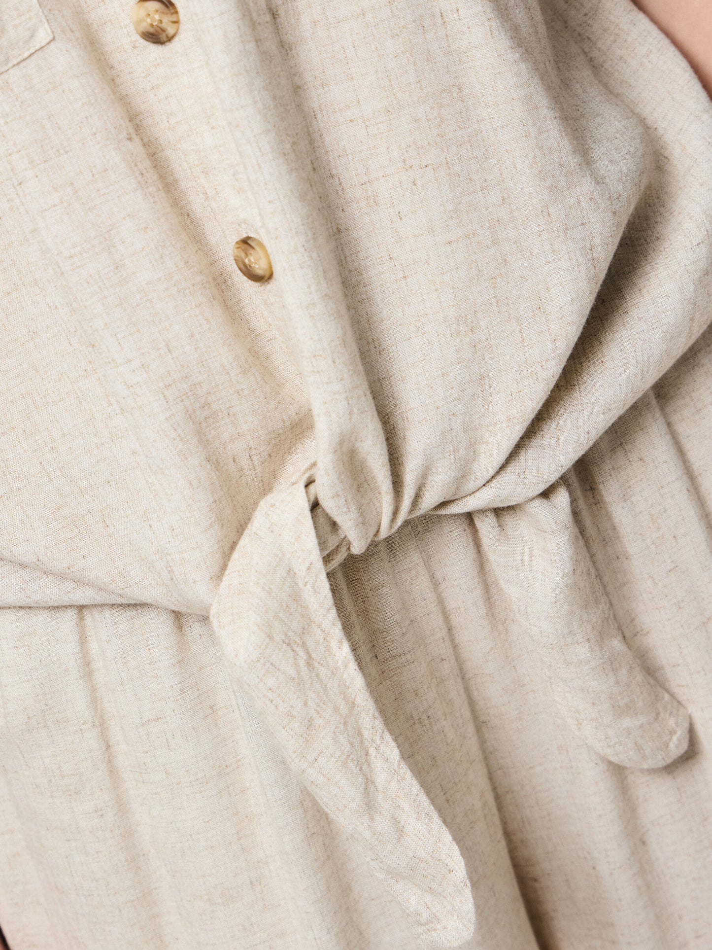 PCPIA SS TIE SHIRT BEIGE