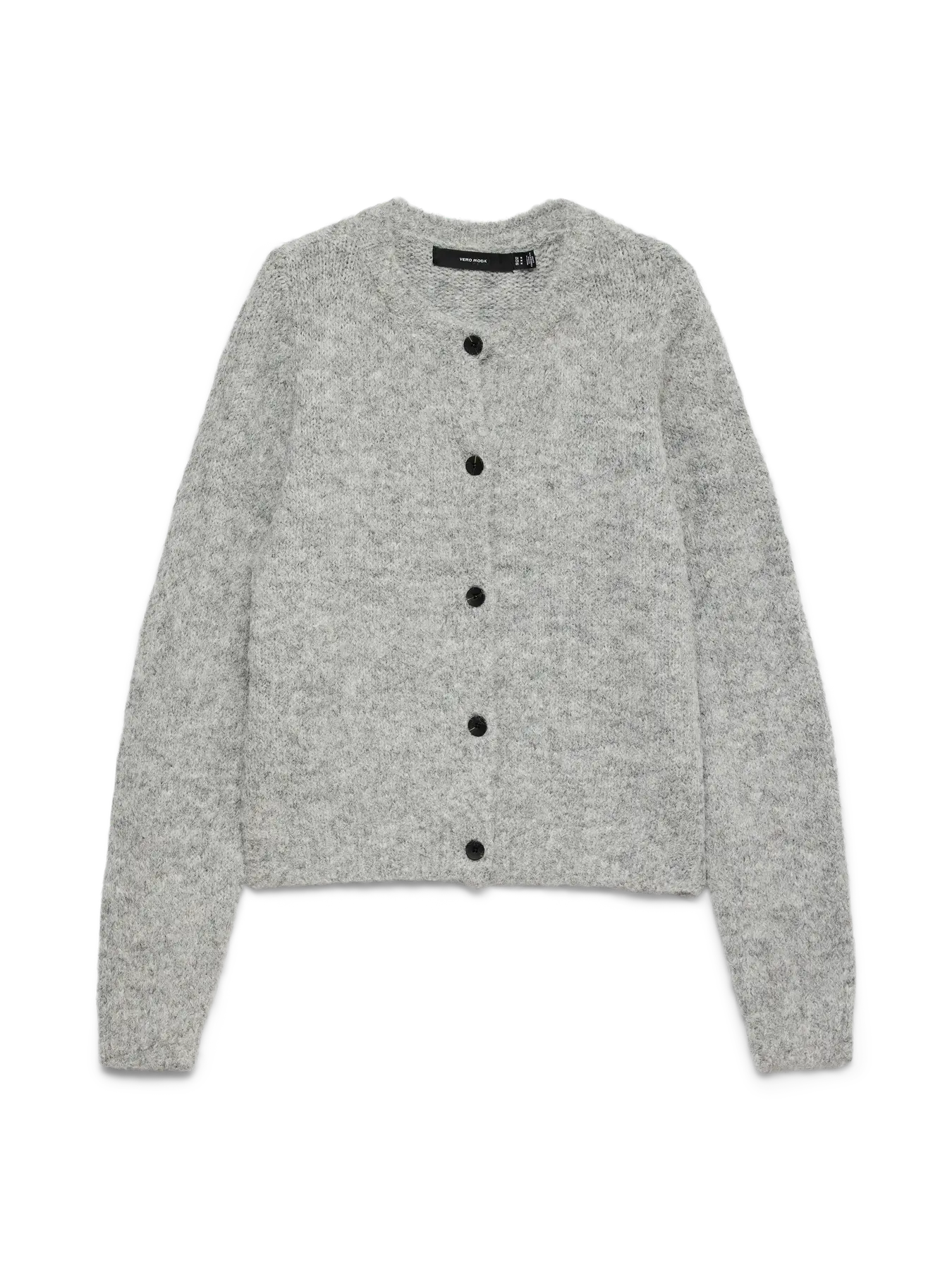 VMNOVAH LS O-NECK BUTTON CARDI MGM