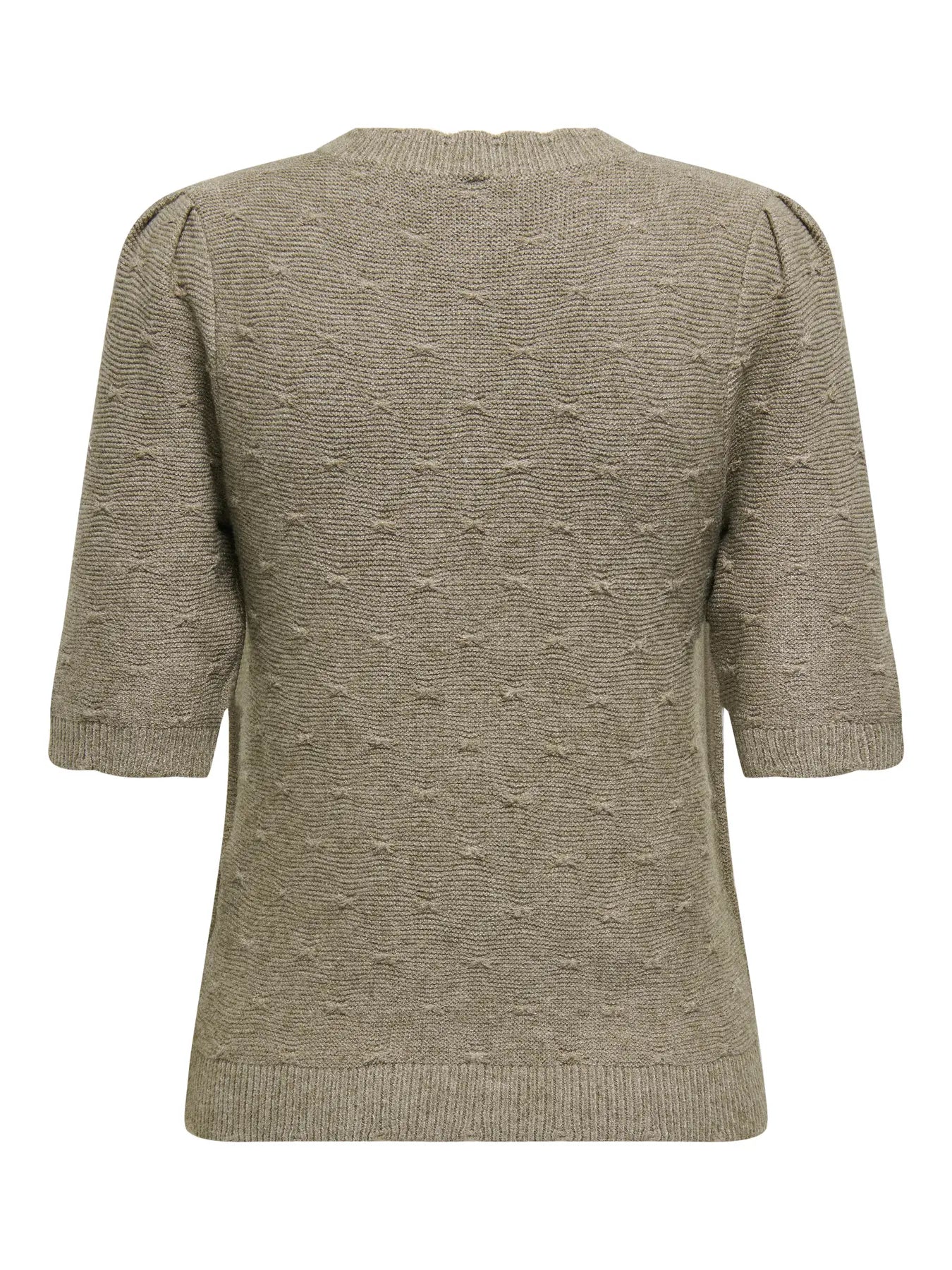 ONLKATIA SS STRUCTURE O-NECK BEIGE