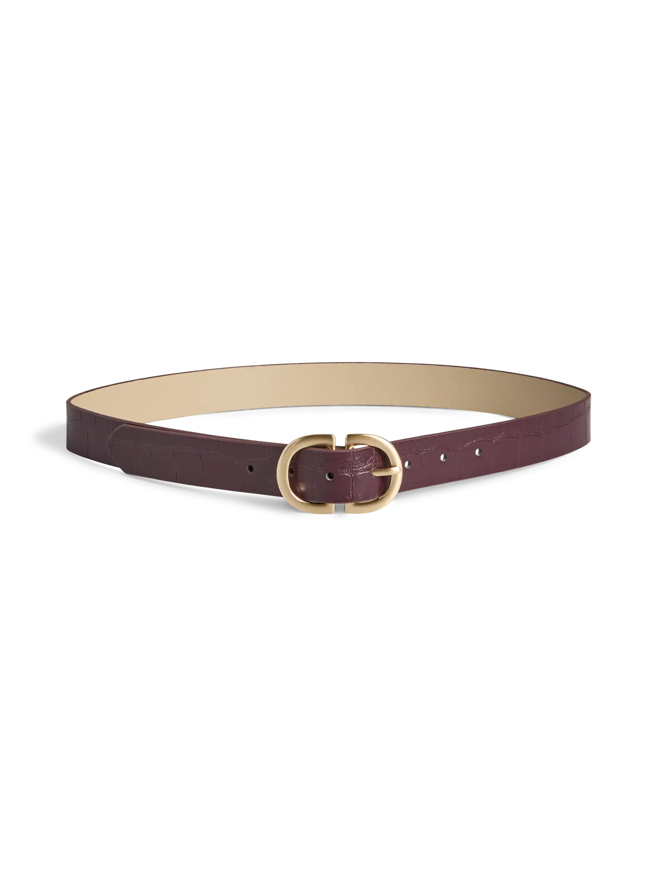PCJUVA CROCO JEANS BELT WINETASTING