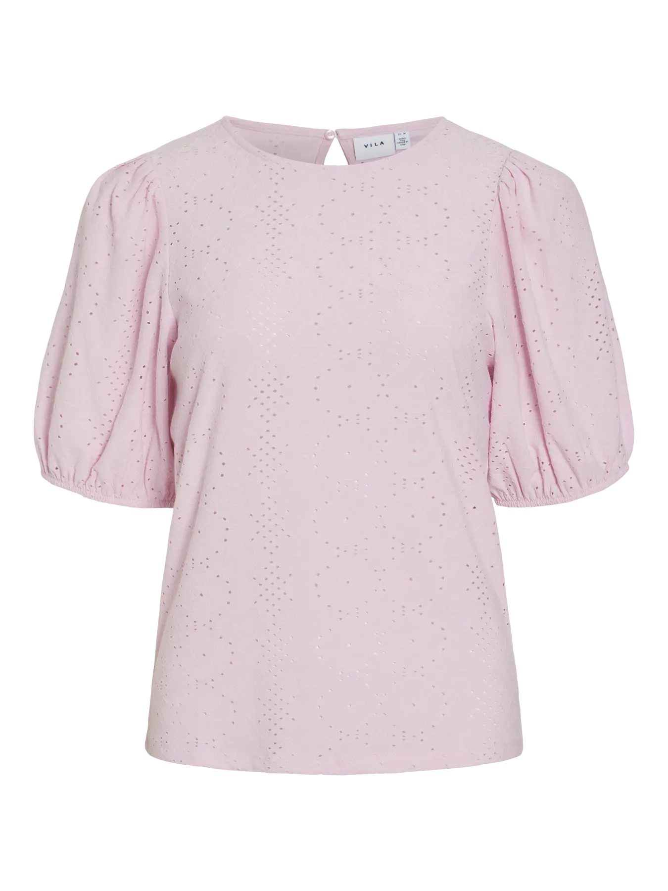 VIKALLY O-NECK 2/4 TOP PINK