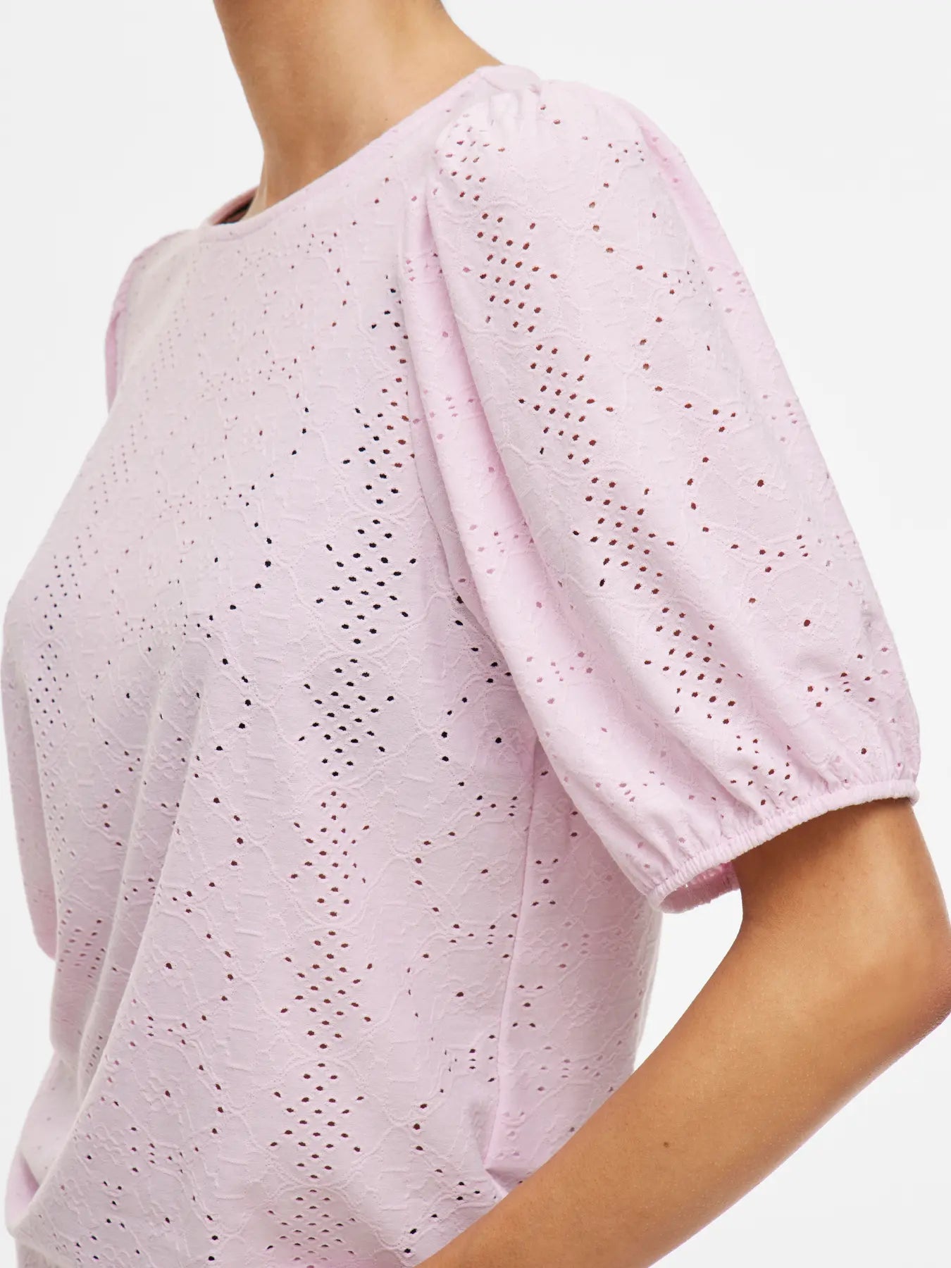 VIKALLY O-NECK 2/4 TOP PINK