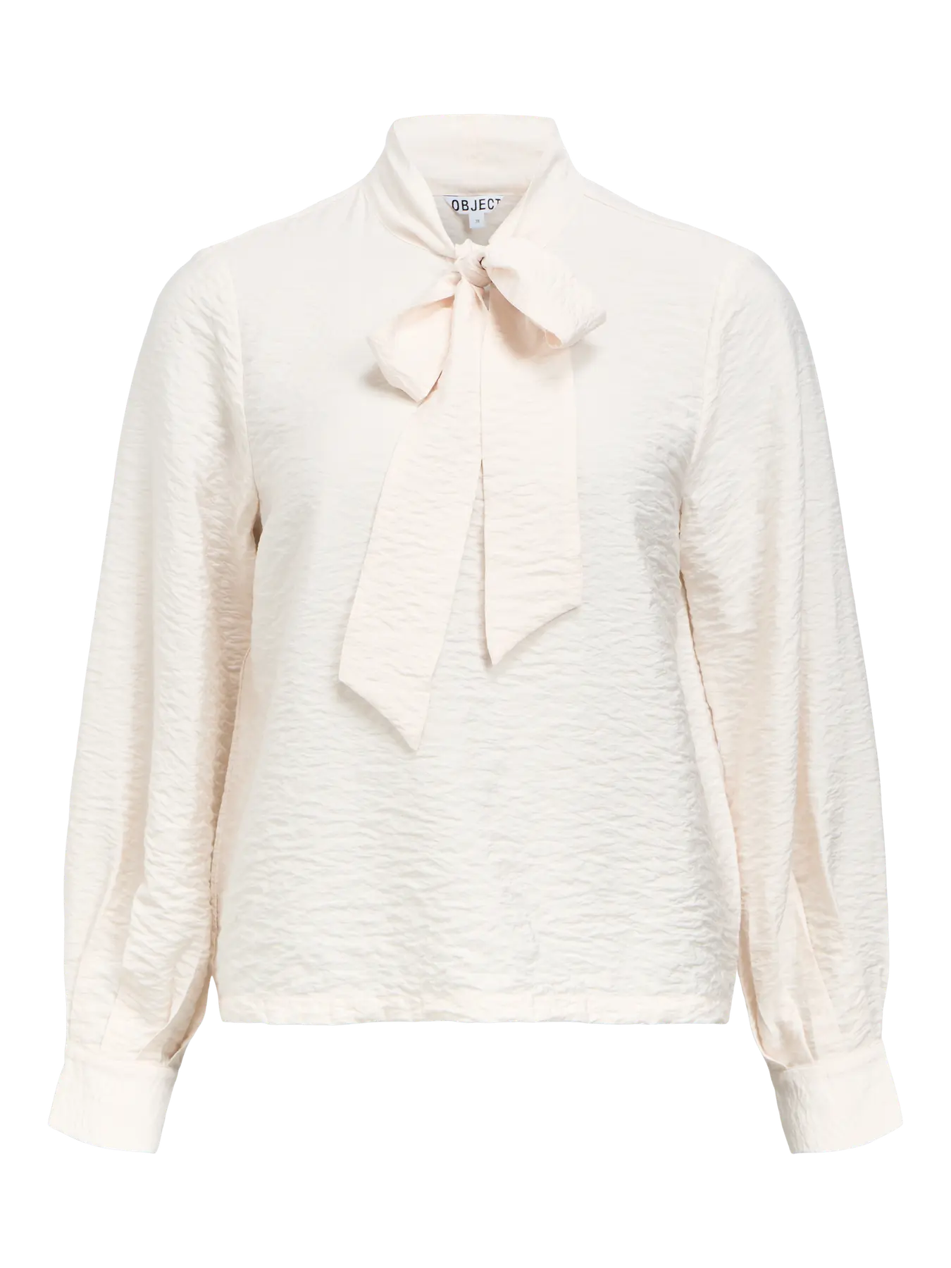 OBJJACIRA L/S RE BOW SHIRT WHITE SAND