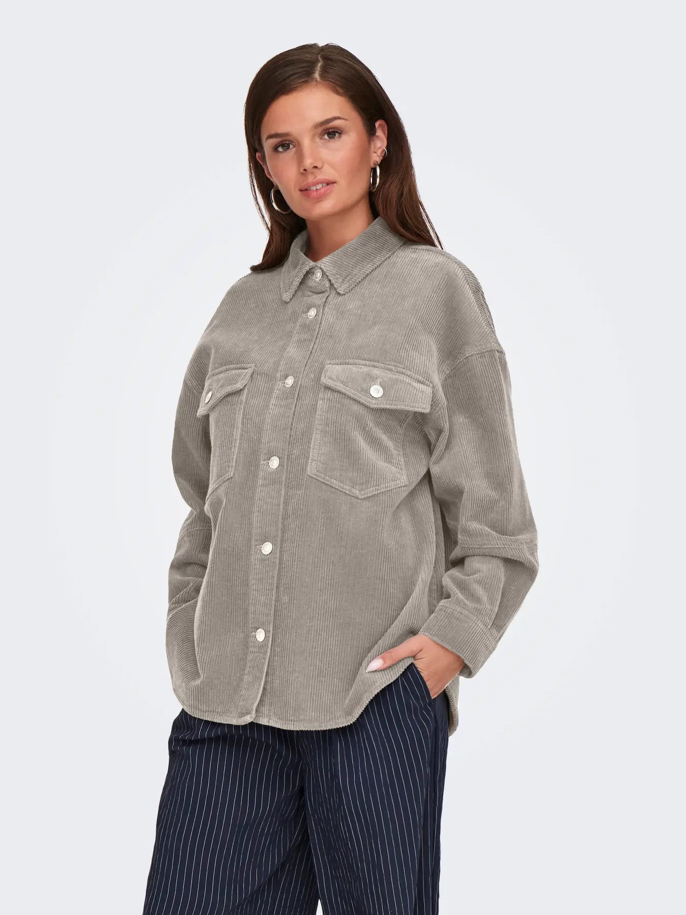 ONLTIGGY L/S CORD SHACKET