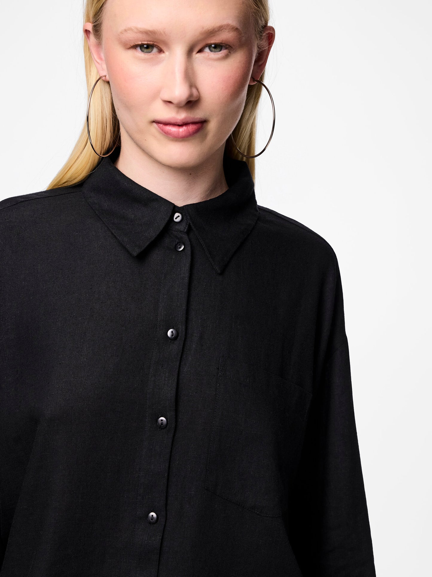 PCPIA LS LOOSE SHIRT BLACK