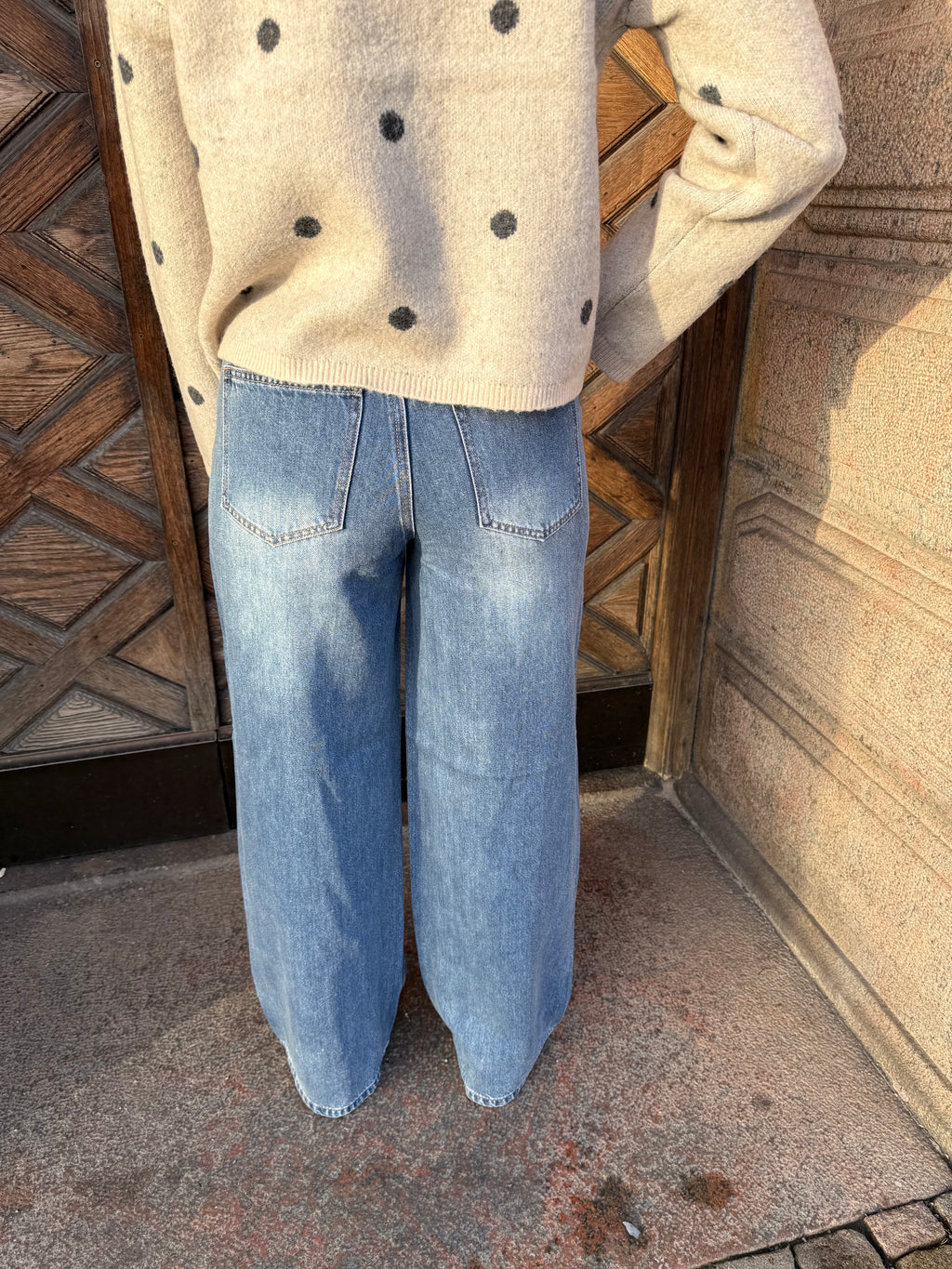 OBJROSIE MW WIDE JEANS MBD