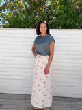 VIELLETTE S/S SATIN TOP BALSAM GREEN
