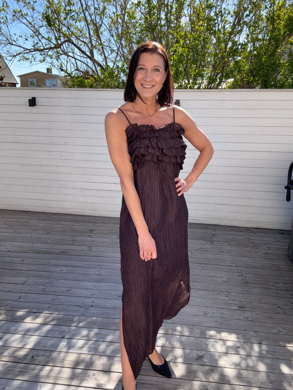 OBJLYNE S/L RE LONG DRESS
