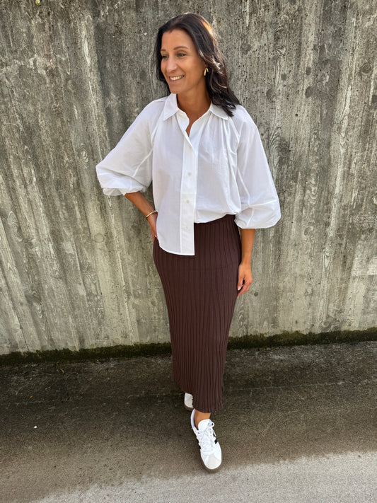 OBJTHESS HW RIB LONG SKIRT