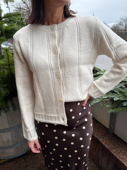 PCORLY LS O-NECK KNIT CARDIGAN
