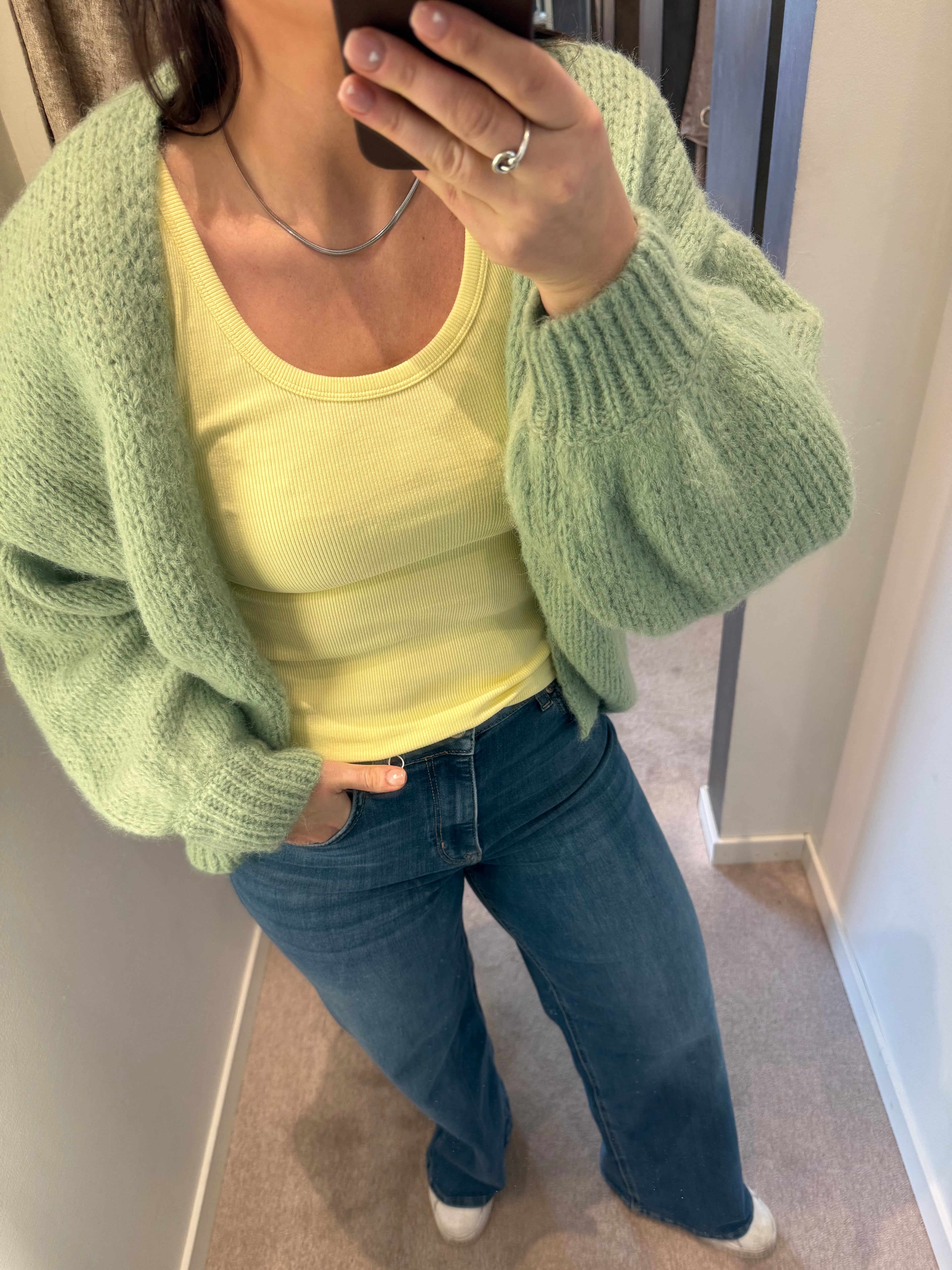 PCMAY TANK TOP FRENCH VANILLA