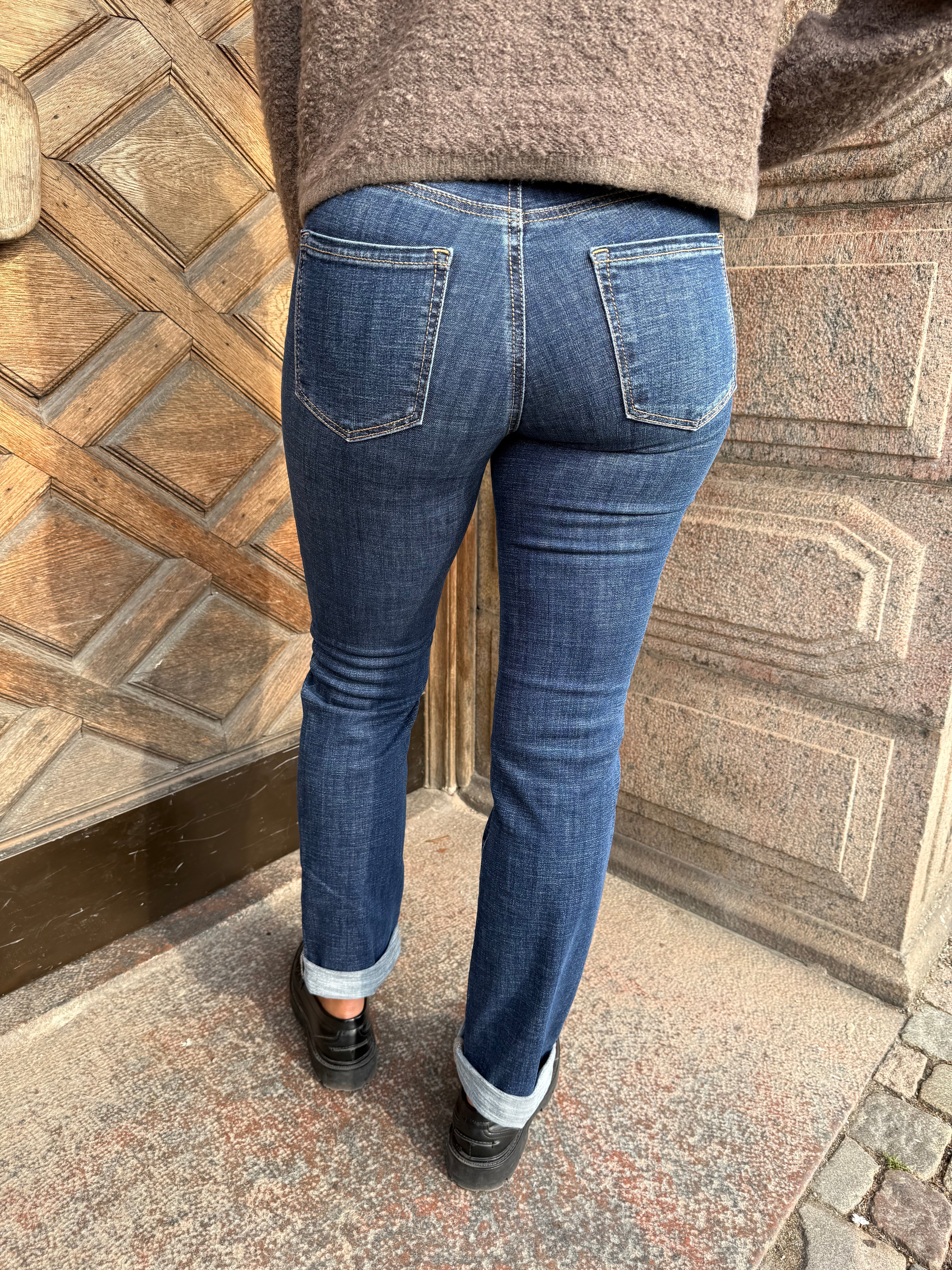 VMFLASH MR STRAIGHT JEANS LI3300 DARK BLUE DENIM