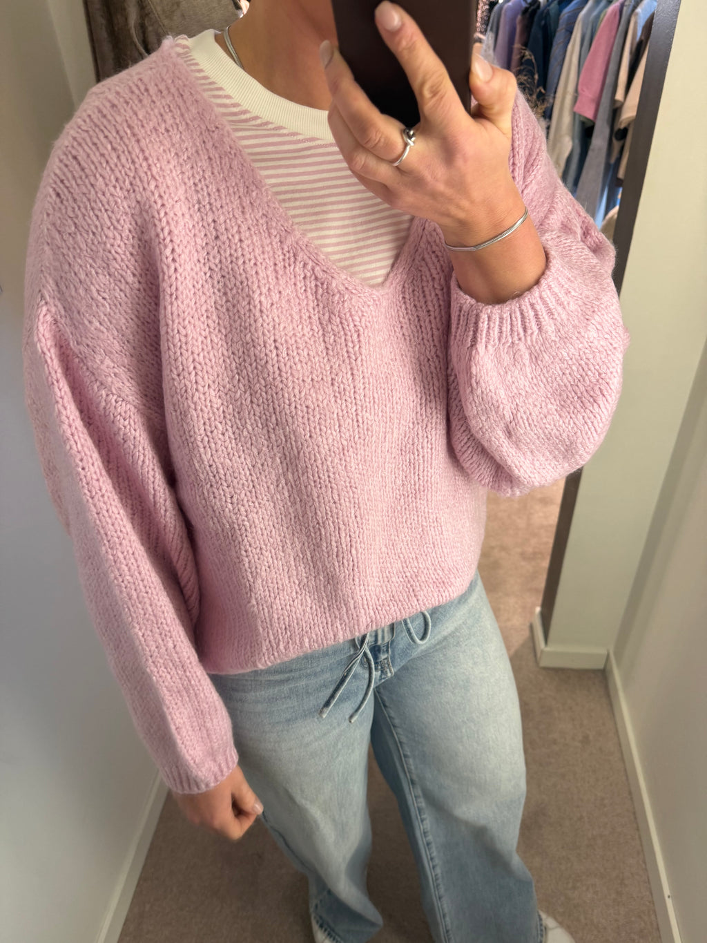 JDYDINEA L/S REVERSIBLE PULLOVER FRAGNANT LILAC