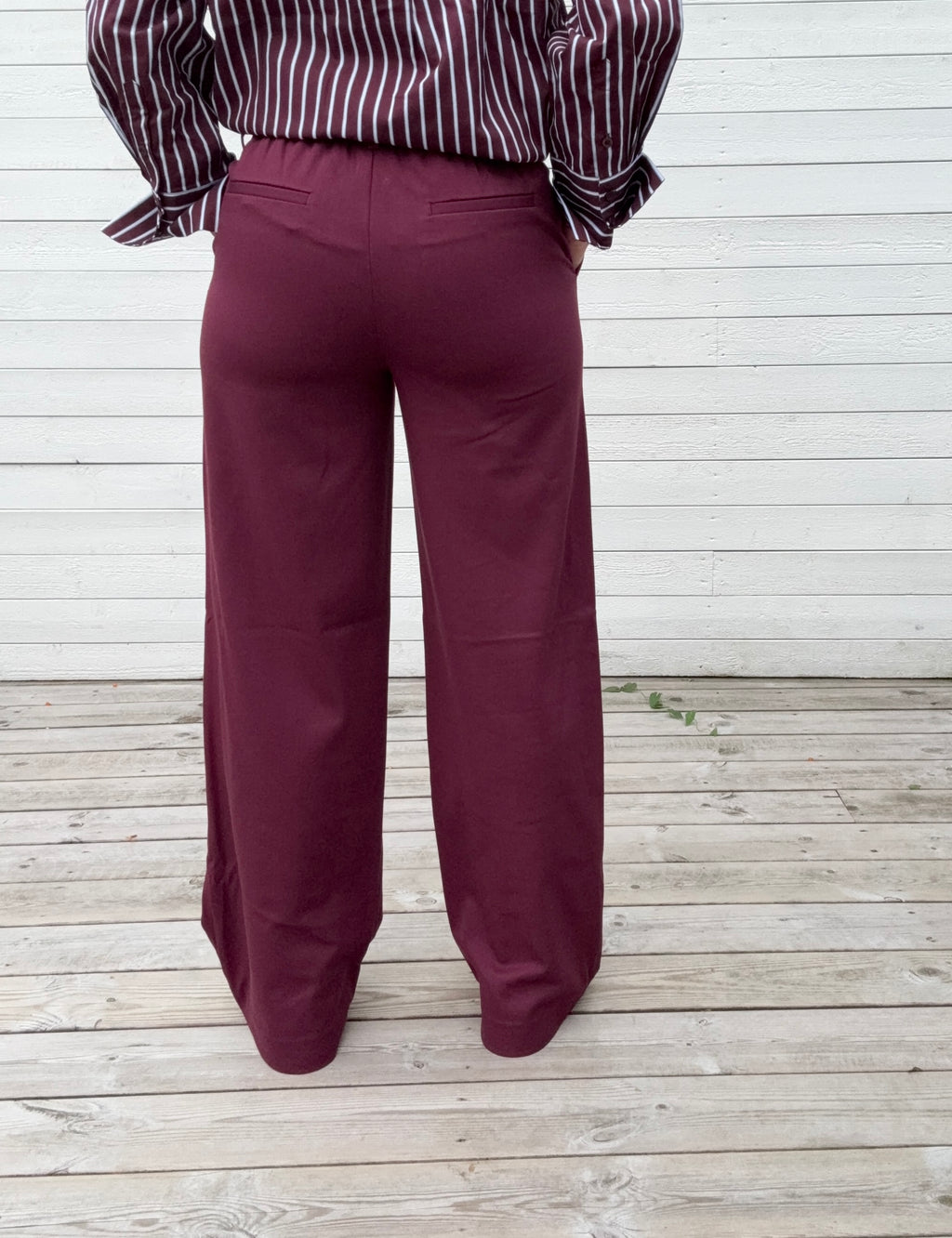 OBJLISA WIDE PANT WINDSOR WINE