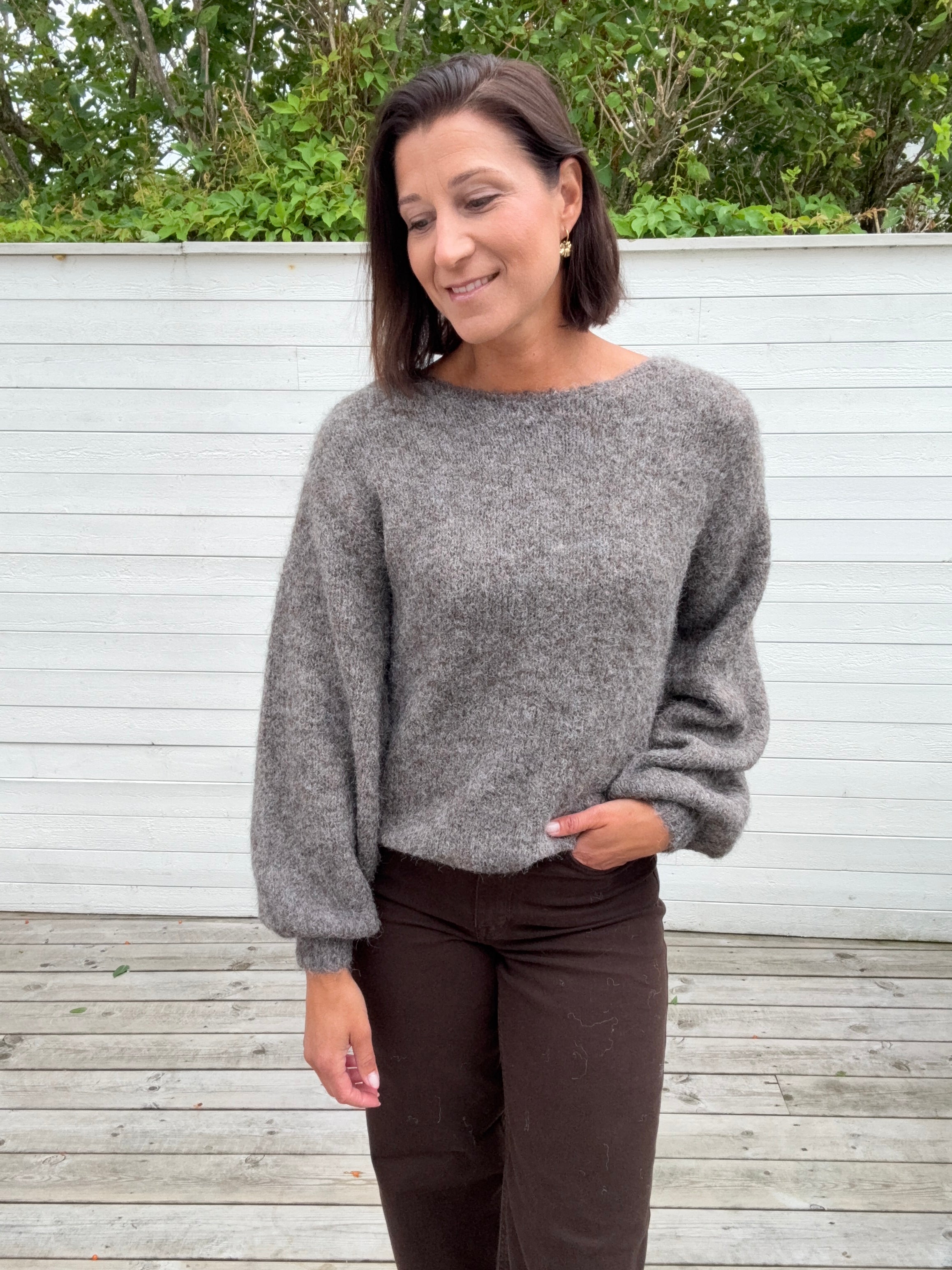 VIMARLEY L/S KNIT PULLOVER FALCON