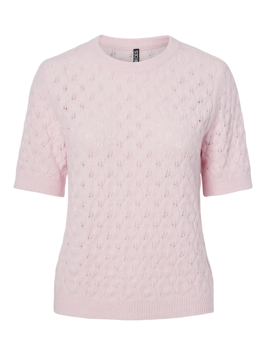PCLELOU SS O-NECK KNIT - ROSA