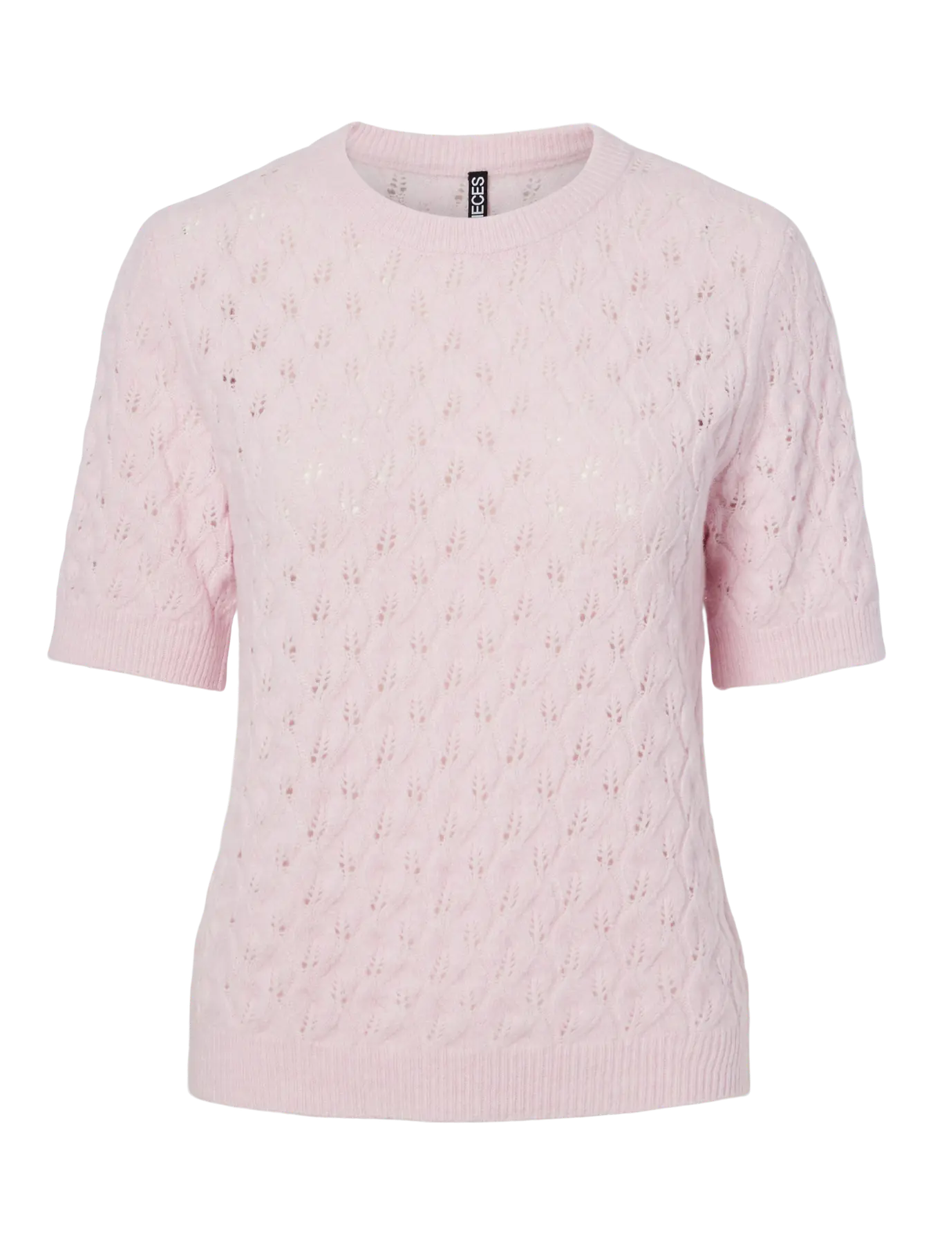 PCLELOU SS O-NECK KNIT - ROSA
