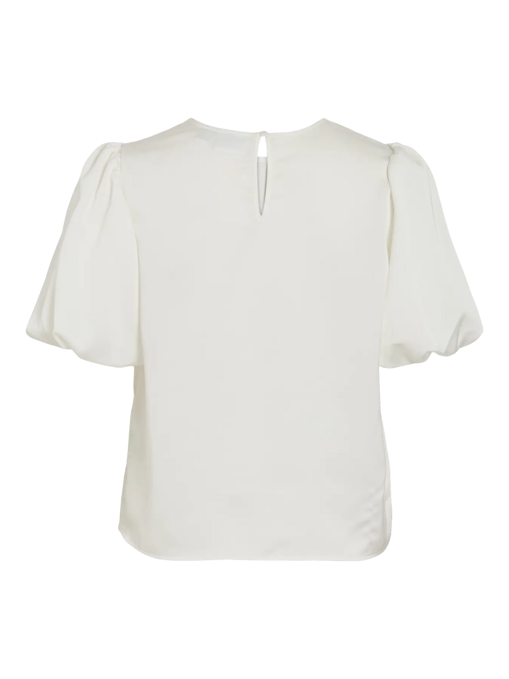 VIELLETTE 2/4 SATIN PUFF TOP SNOW WHITE