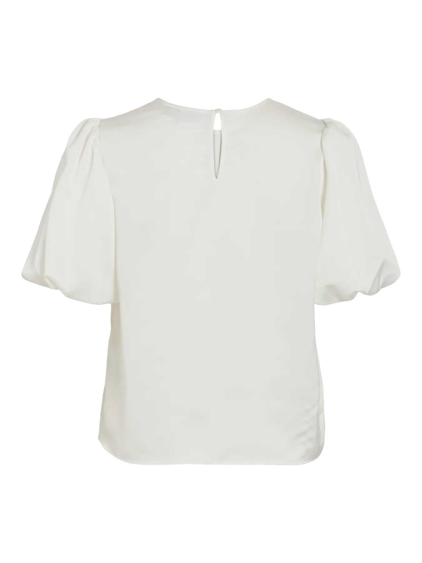 VIELLETTE 2/4 SATIN PUFF TOP SNOW WHITE