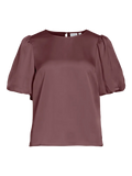VIELLETTE 2/4 SATIN PUFF TOP- rose brown