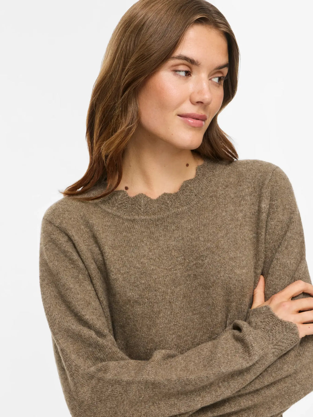 VINIKOLINA O-NECK L/S KNIT DRESS FALCON