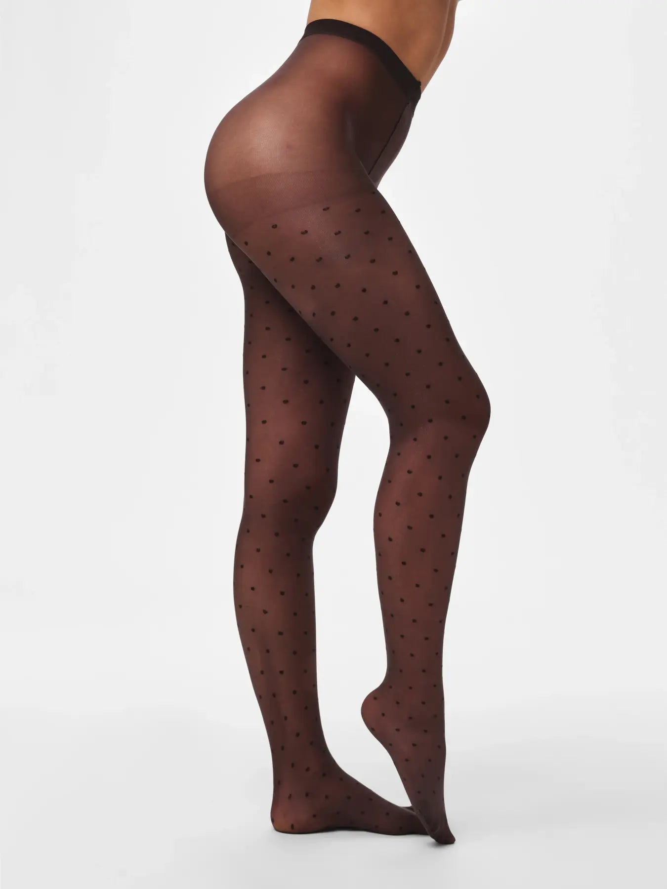 PCNEW NIKOLINE 20 DEN DOT TIGHTS HOT FUDGE