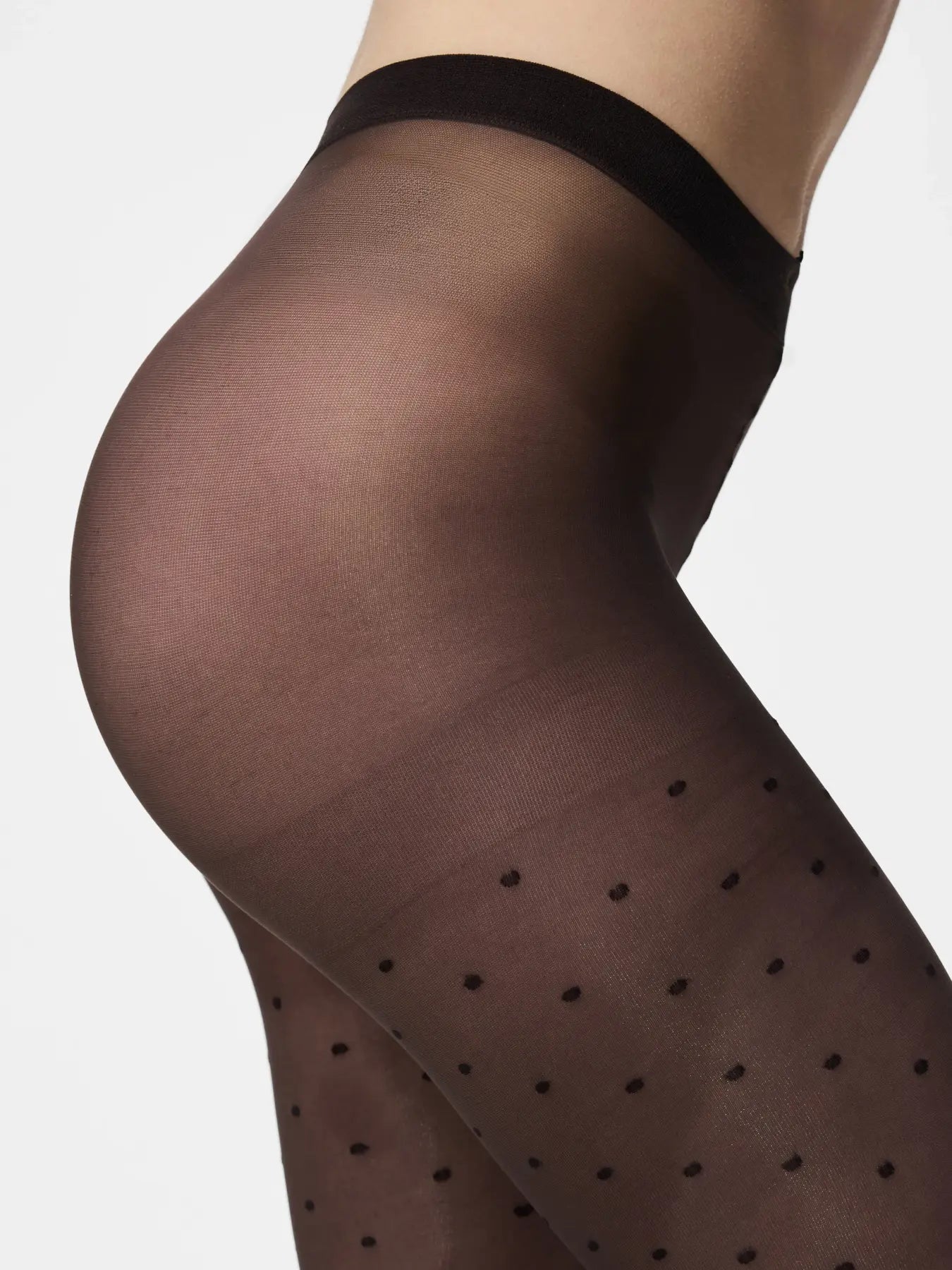 PCNEW NIKOLINE 20 DEN DOT TIGHTS HOT FUDGE