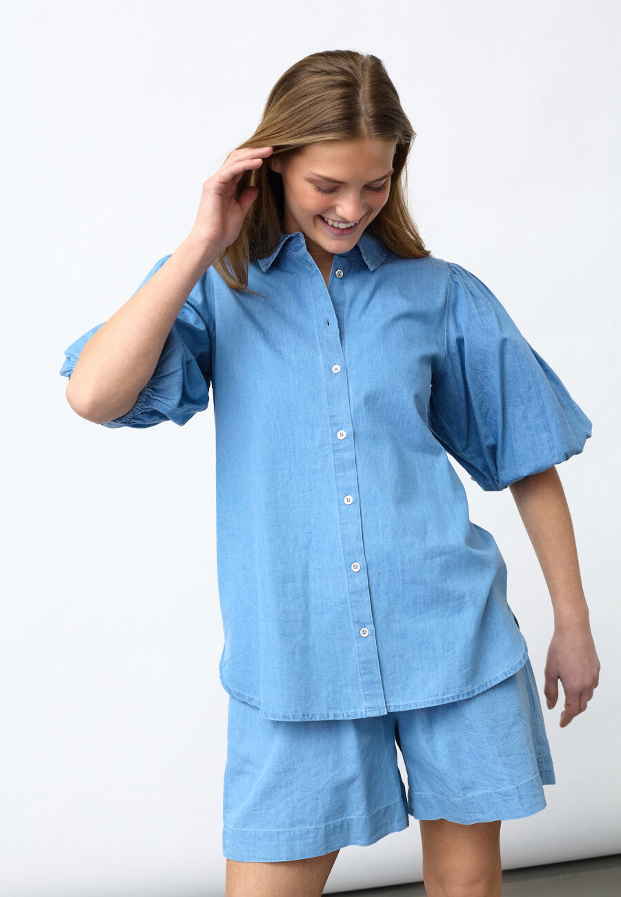 ELLA SHIRT - LIGHT BLUE DENIM