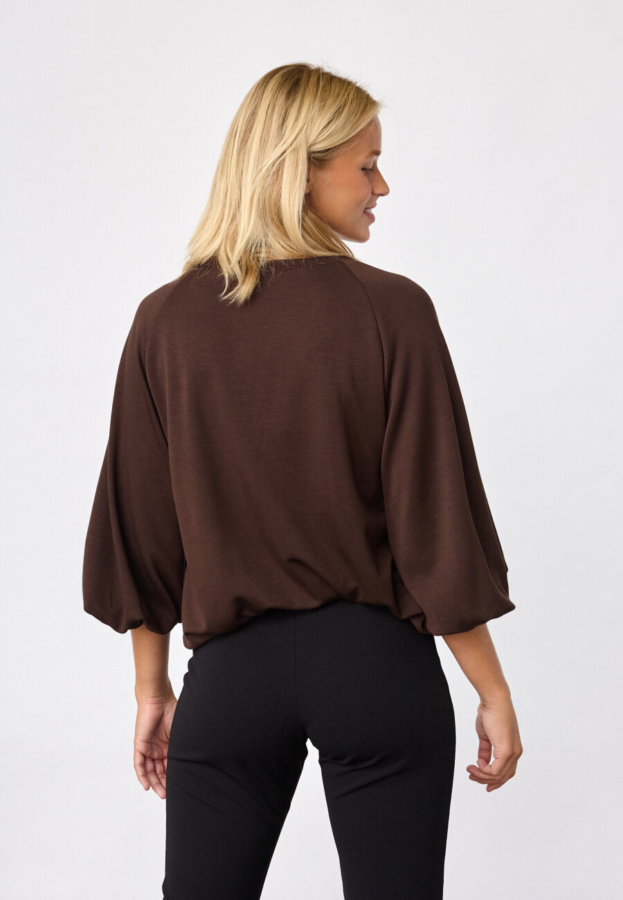 VEDA BALLOON SWEAT- BRUN