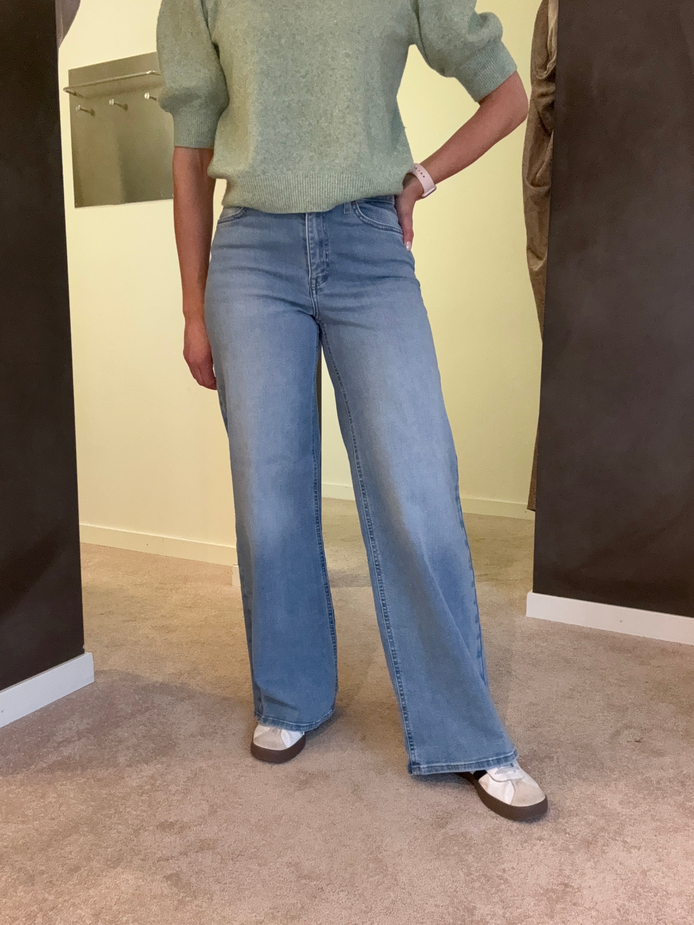 ONLMADISON BLUSH HW WIDE DNM CRO371