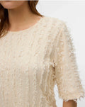 AWDESTINY 2/4 O-NECK TOP- WHITECAP GRAY