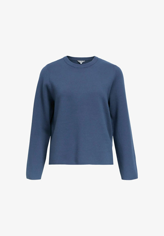 OBJREYNARD O-NECK PULLOVER DARK BLUE DENIM