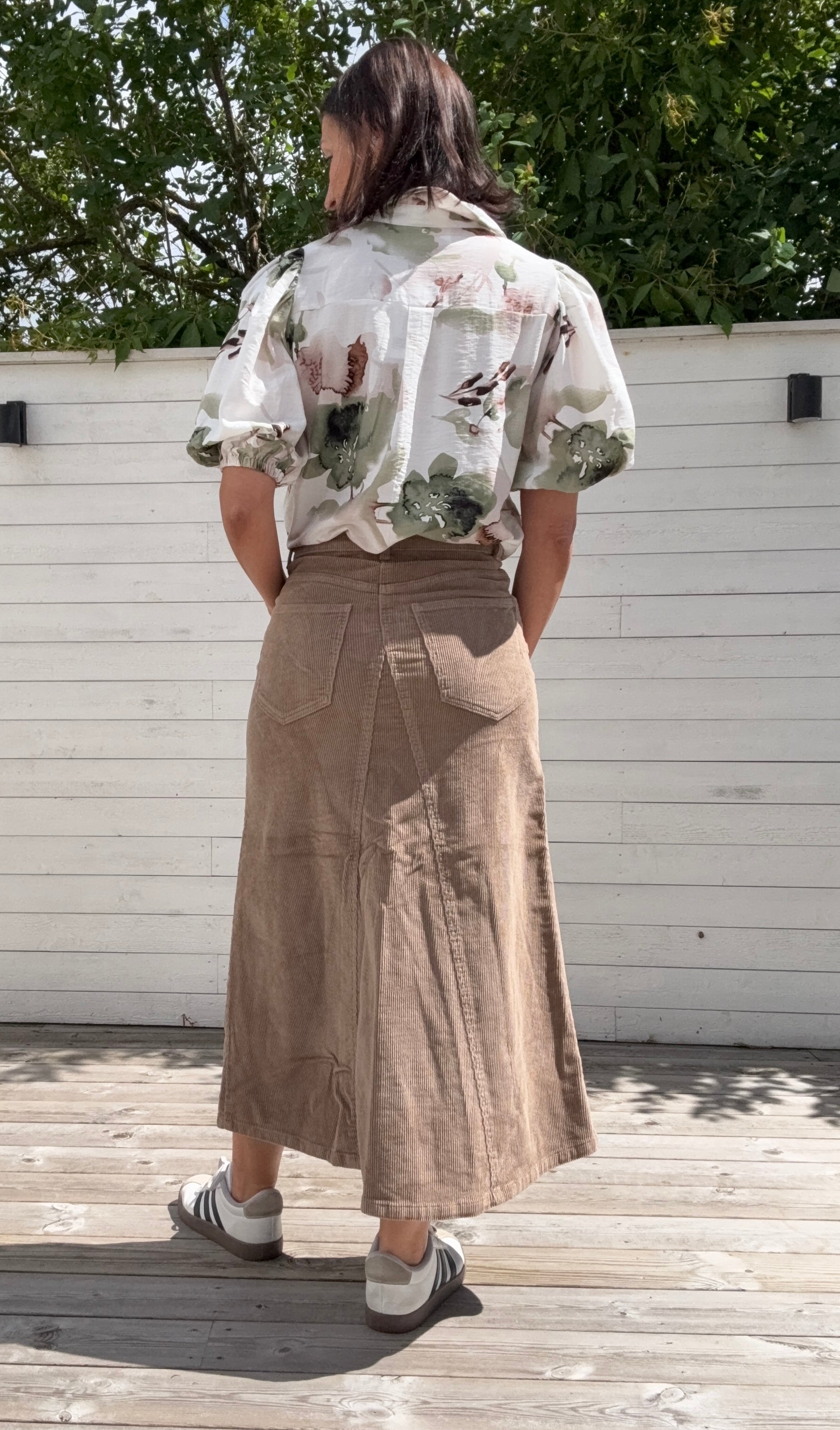 VMGINA HR CALF CORD SKIRT