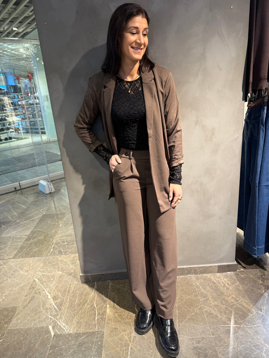 JDYGEGGO LIFE NEW LONG PANT CHOCOLATE BROWN