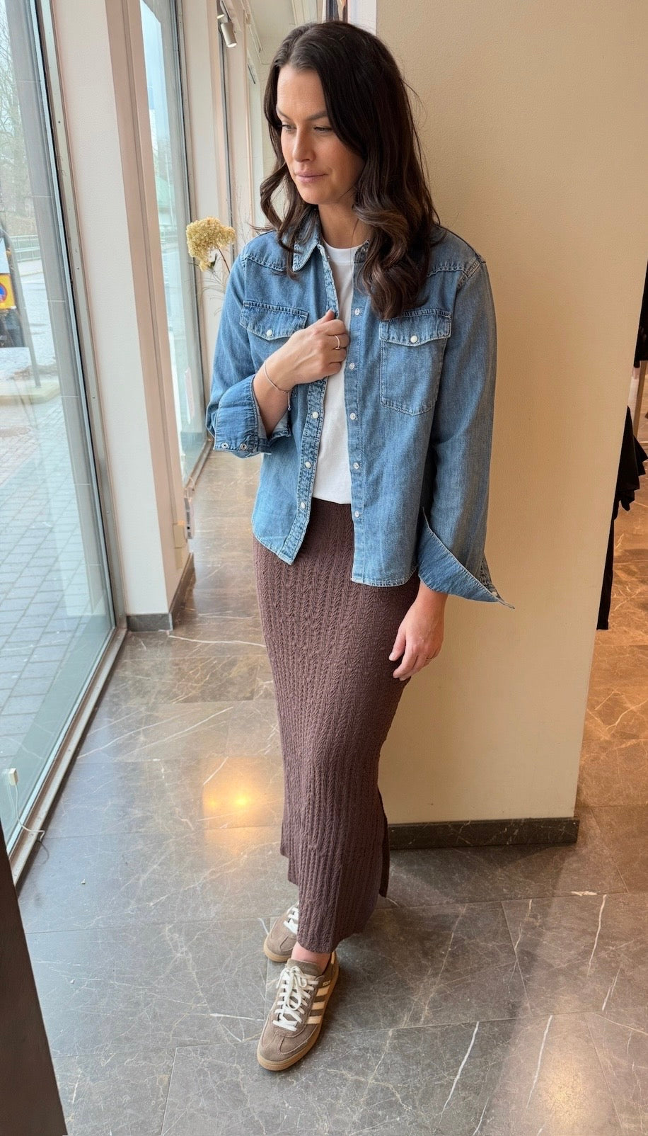 ONLELLA LONG SLIT SKIRT