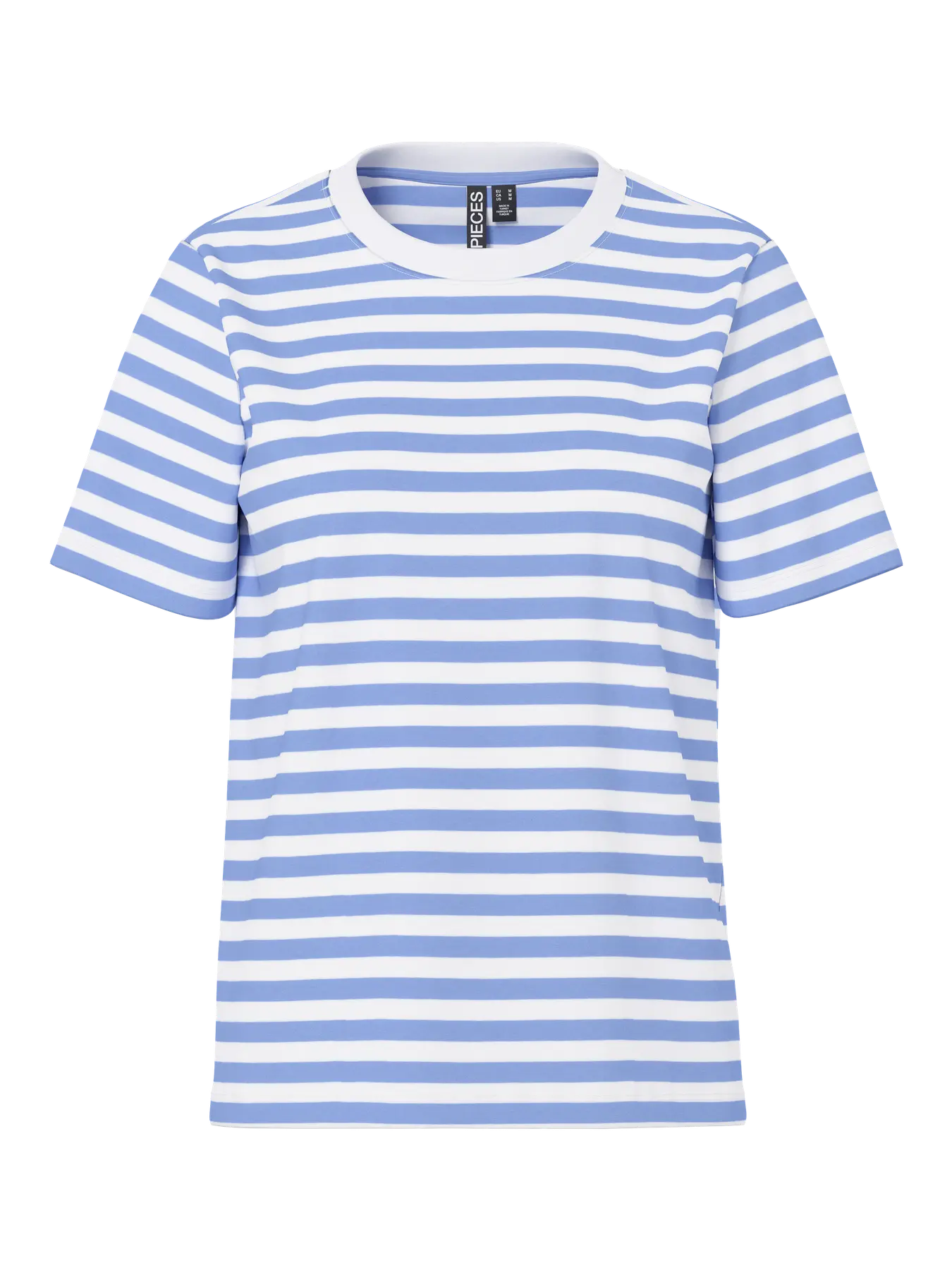 PCRIA SS TEE STRIPES LIGHTBLUE