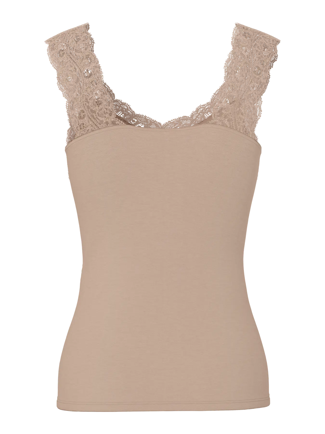 PCBARBERA LACE TOP WARM TAUPE