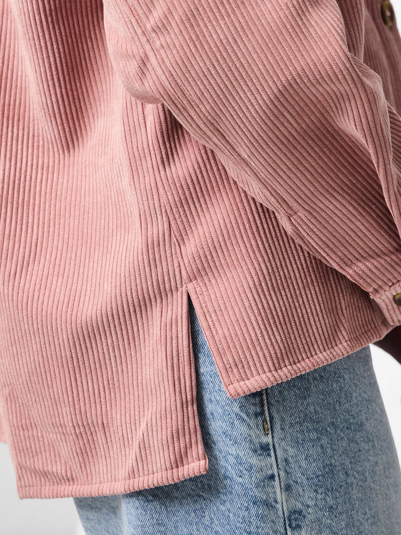 PCEFFI LS CORDUROY SHIRT ASH ROSE