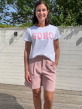 HERDIS TEE WHITE/BABY PINK 84275