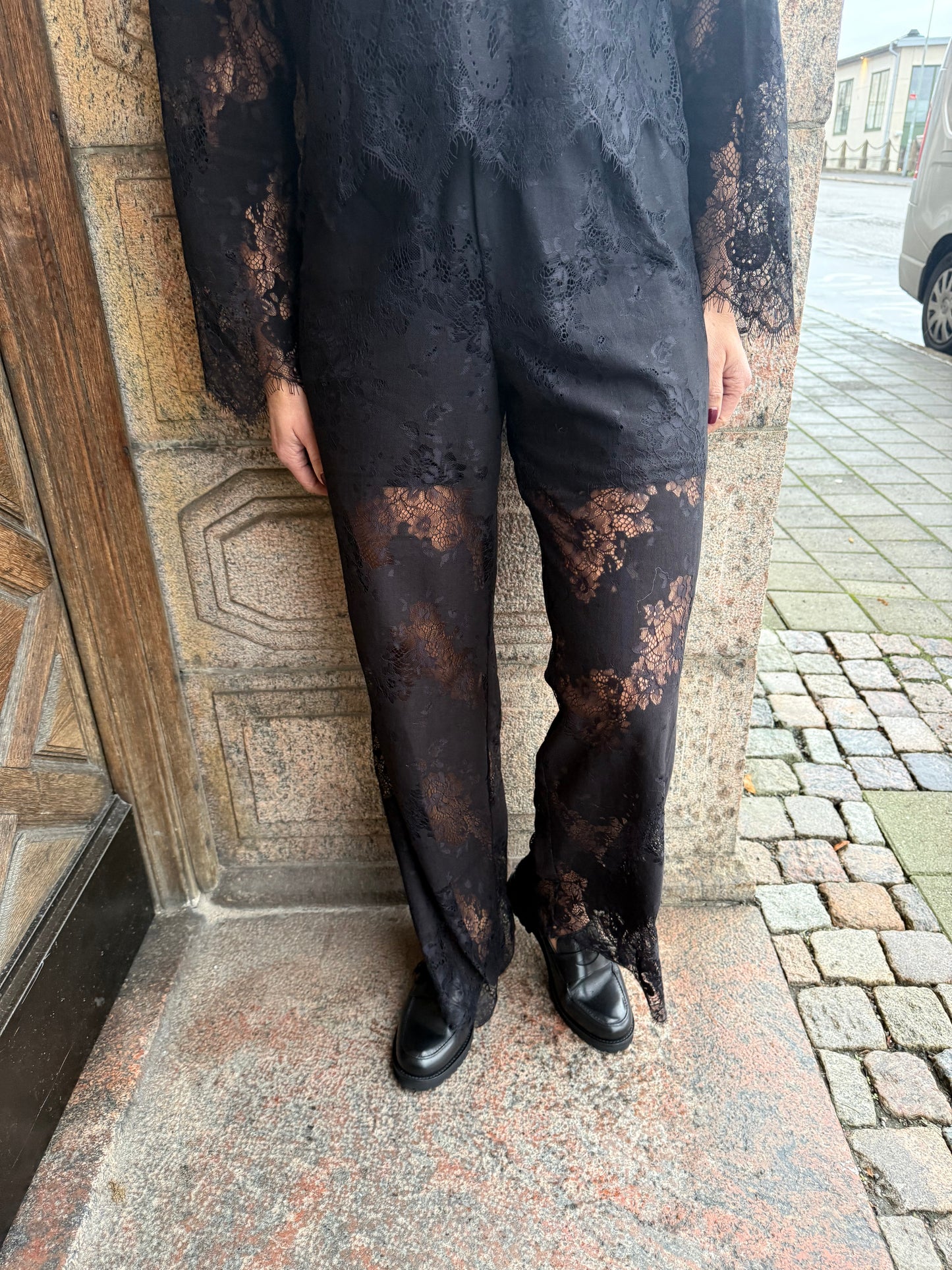 PCRINNE HW STRAIGHT LACE PANTS