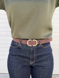 PCJUVA SUEDE JEANS BELT HOT FUDGE