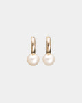 AMELIE PEARL HOOPS MARBLE WHITE