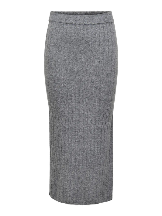 ONLJEANETT LIFE RIB LONG SKIRT DGM