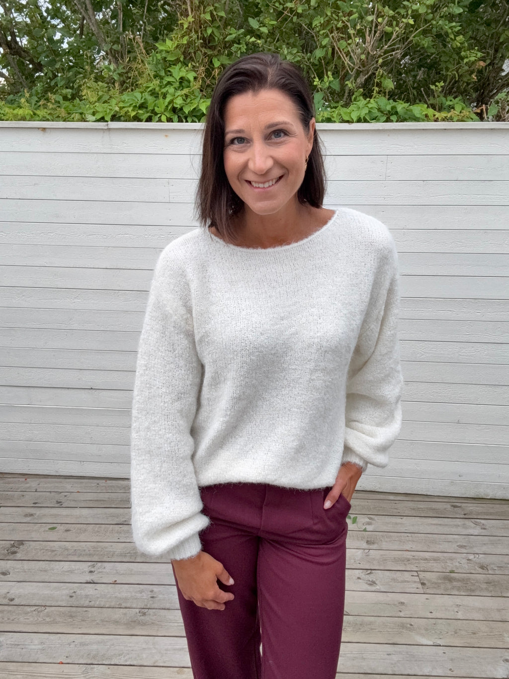 VIMARLEY L/S KNIT PULLOVER EGRET