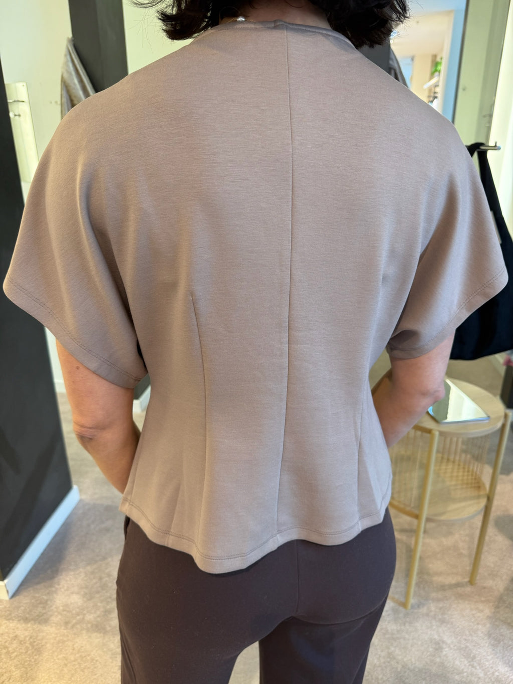 VMSMILLA SONJA SS V-NECK TOP MOON ROCK
