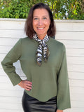 OBJREYNARD O-NECK PULLOVER BRONZE GREEN
